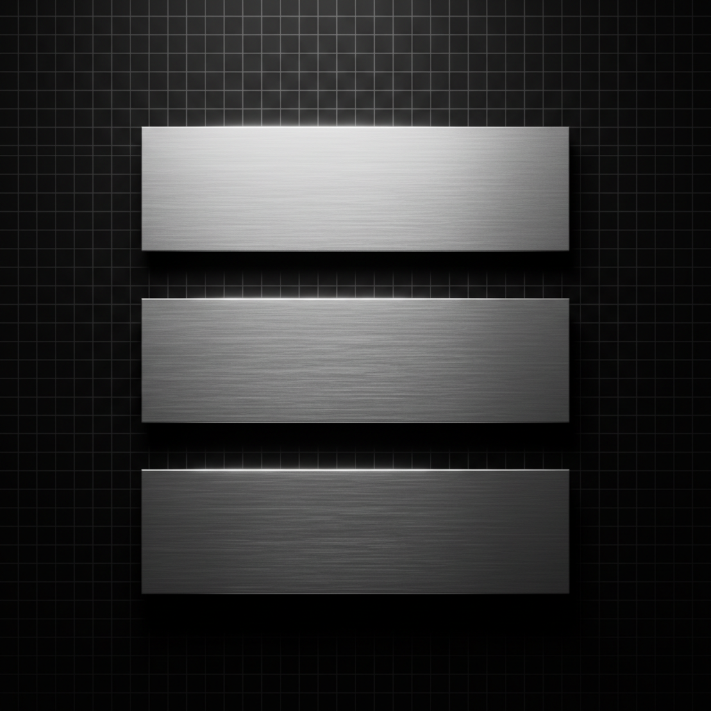 Silvery 3D presentation slides facing camera