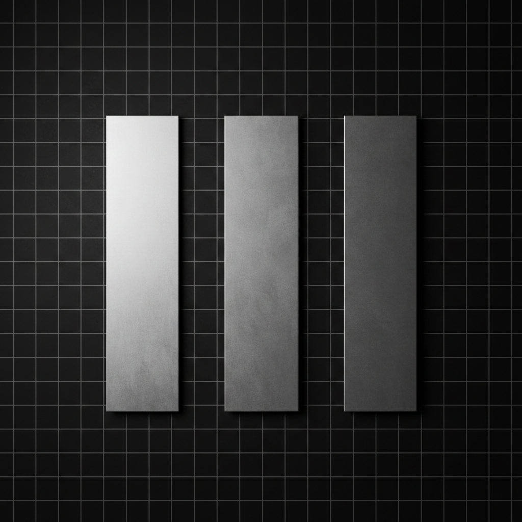 Vertical silver sheets with exact same grid