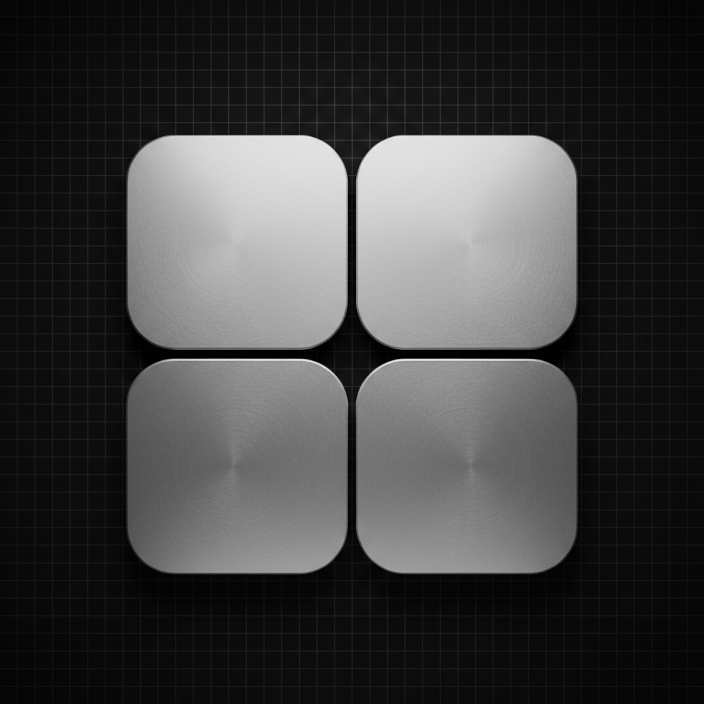 Clean blank rounded squares for app icons